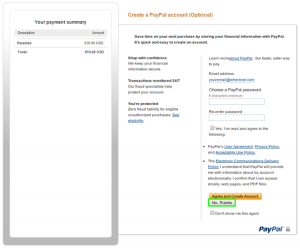 14 - Placing an order at PayPal without a PayPal account 4