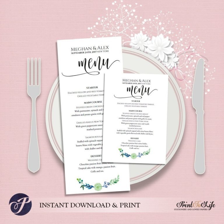 Printable Wedding Seating Chart, Magnolia Seating Chart Template 
