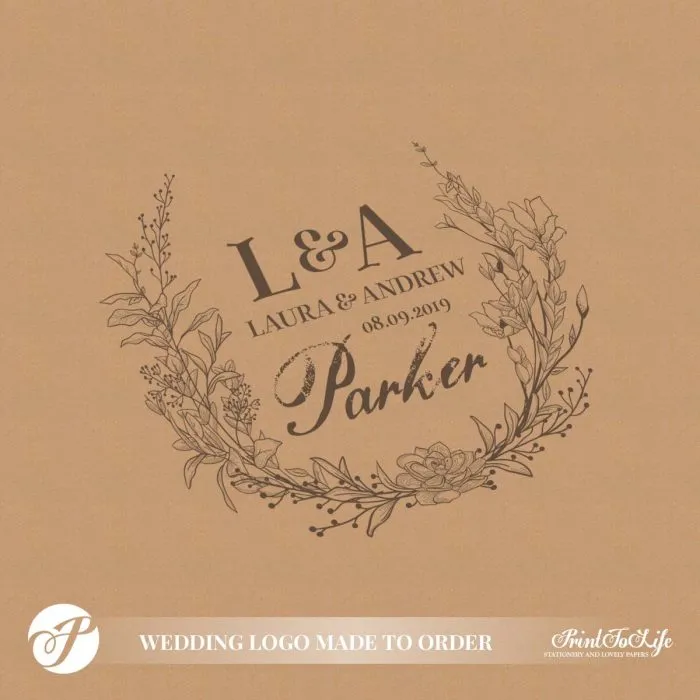 Monogram for Wedding by Printolife