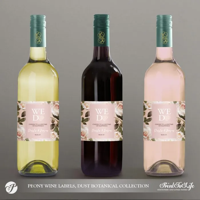 wine bottle label template by Printolife