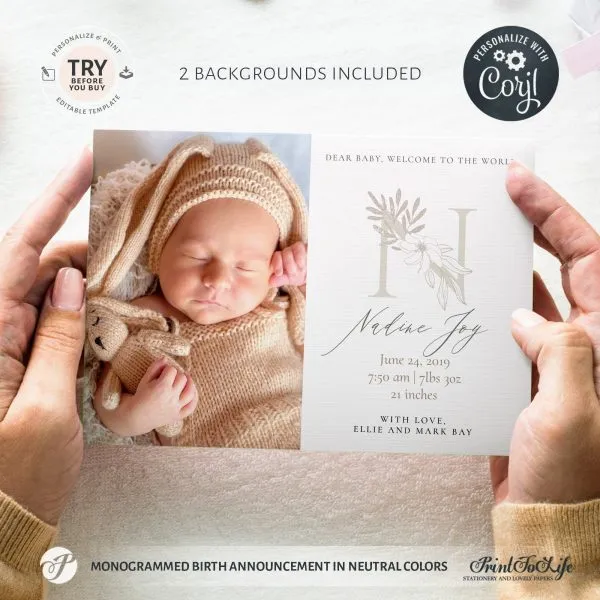 Birth Announcement Template