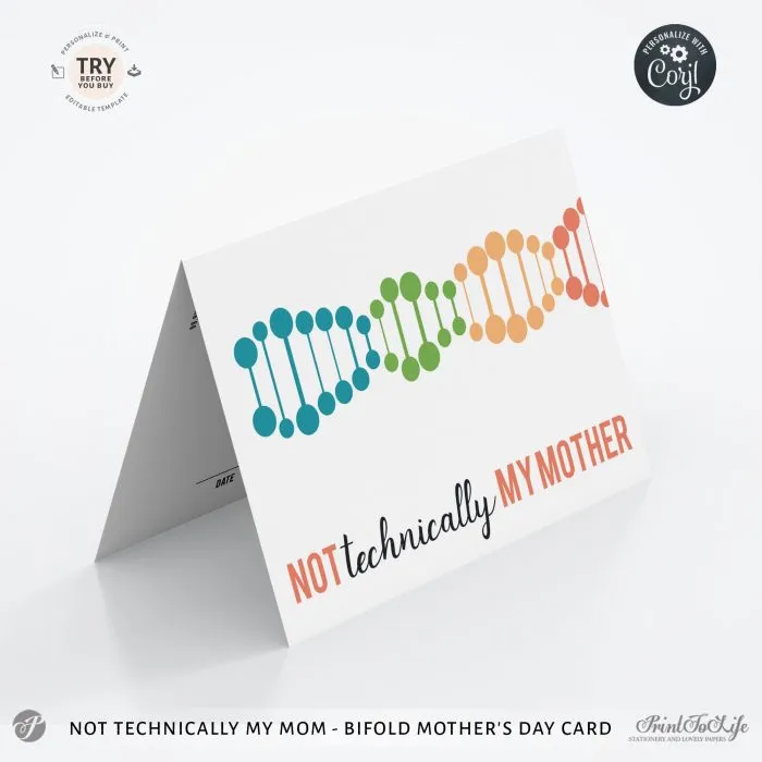 Personalized Happy Mother's Day Step-Mom Card