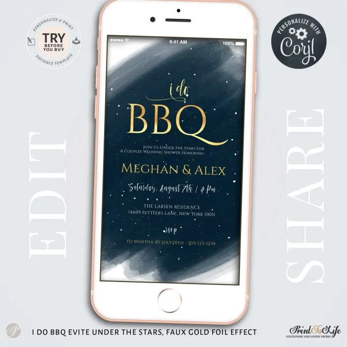 Backyard BBQ Invitation Template