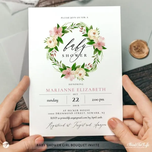 Baby Shower Invite Watercolor