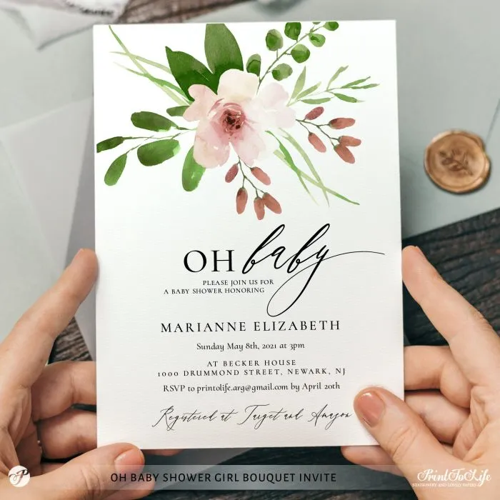Oh Baby Shower Invitation
