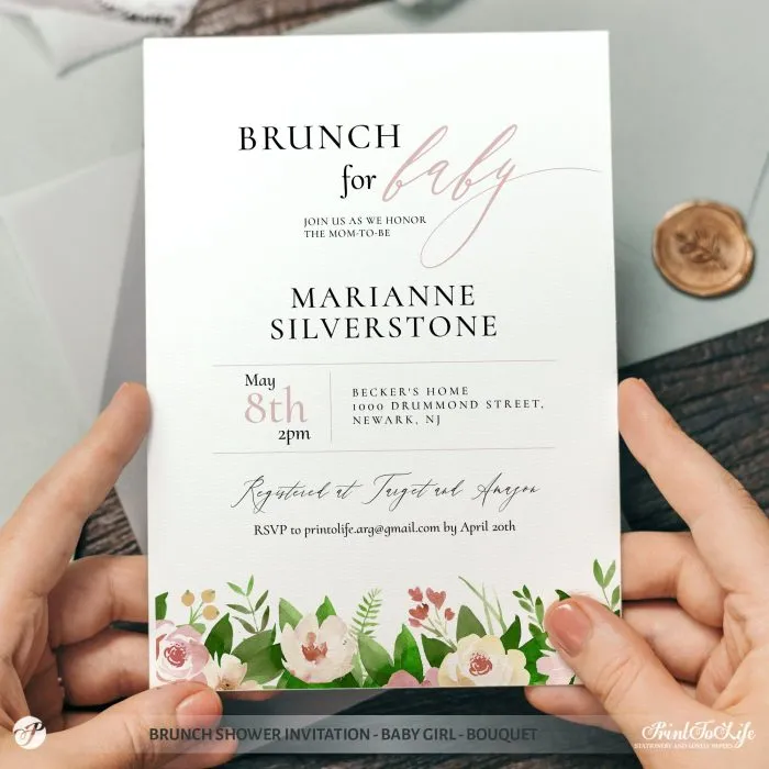 Baby Brunch Shower Invitation