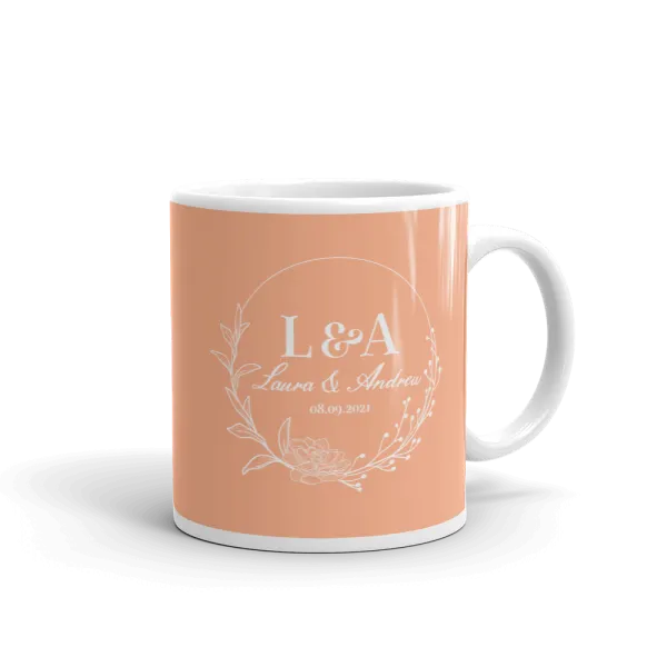 Personalized Orange Wedding Mug