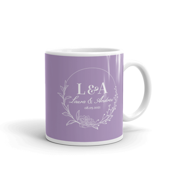 Monogrammed lavender mug