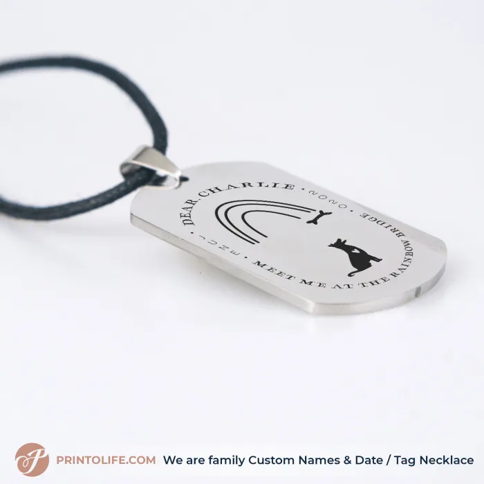 Pet memorial personalized Necklace