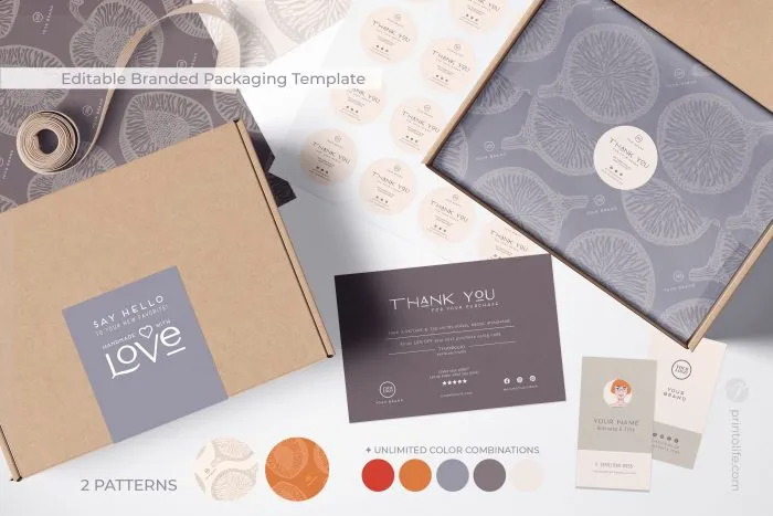 Editable Branded Packaging Templates