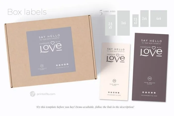 Editable Branded Packaging Templates, Apothecary style with coordinated products - Image 5