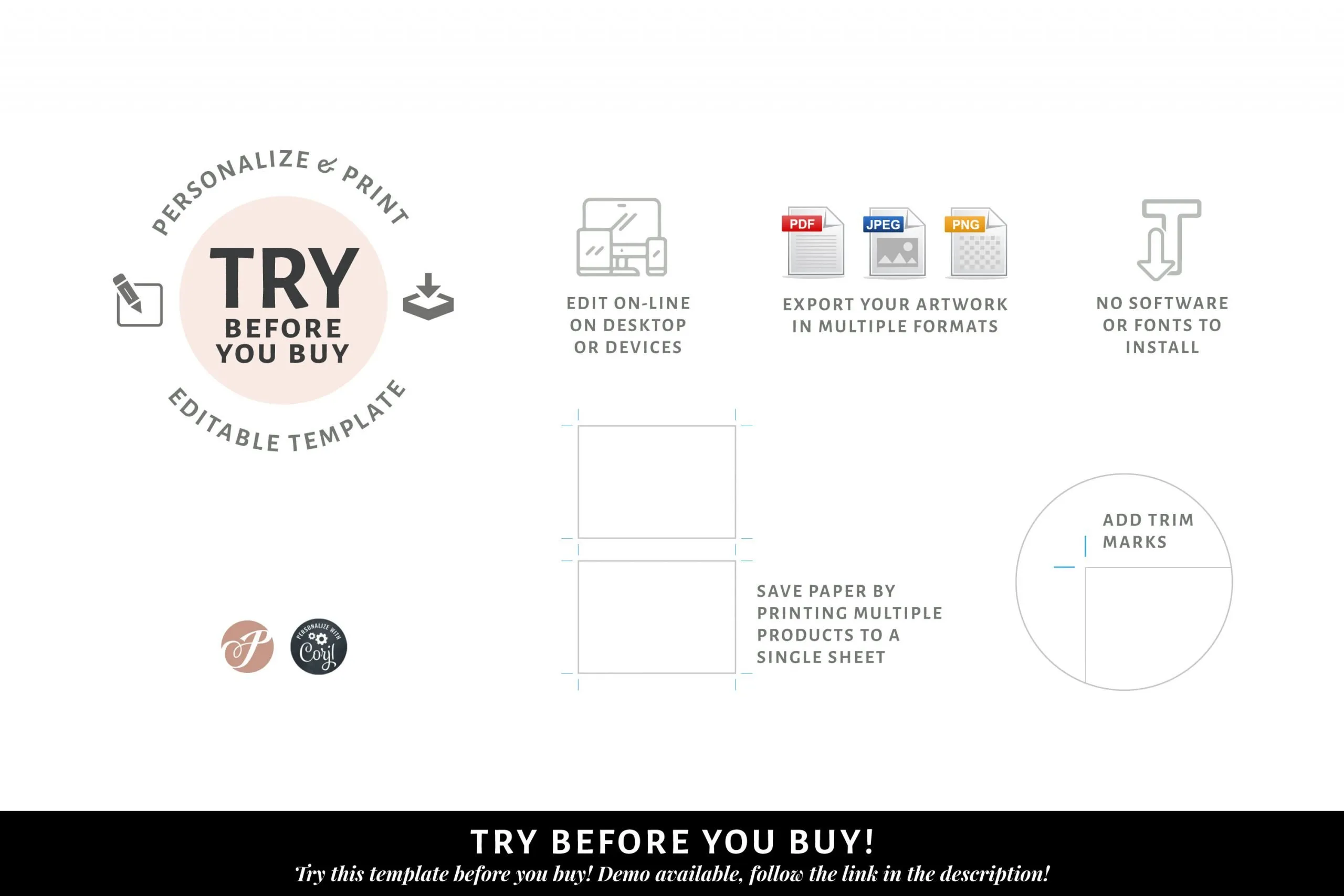 Soap Label Template, Printable Soap Wrapping Label, 4 Editable Soap Bands, Apothecary Style - Image 5